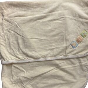 Lemon Frog Baby Blanket Blocks Applique Soft Yellow One Size